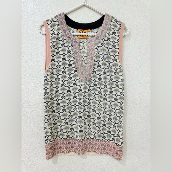 TORY BURCH Shirt Womens Medium Wool Sleeveless Top - Picture 1 of 7